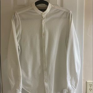 Zara Man Men’s Shirt Slim fit Sz S Collarless
